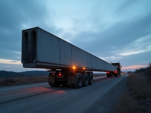 Bridge beam and concrete component transport