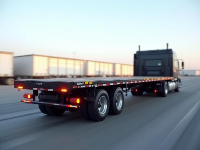 Goooseneck trailer with flatbed for medium-sized urgent freight
